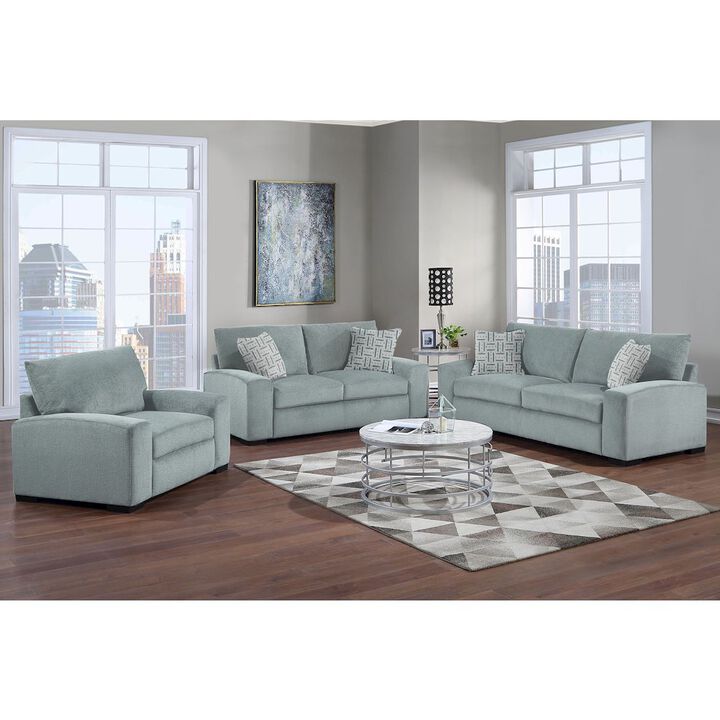 Porter Designs Clayton Modern Upholstered Sofa, Teal