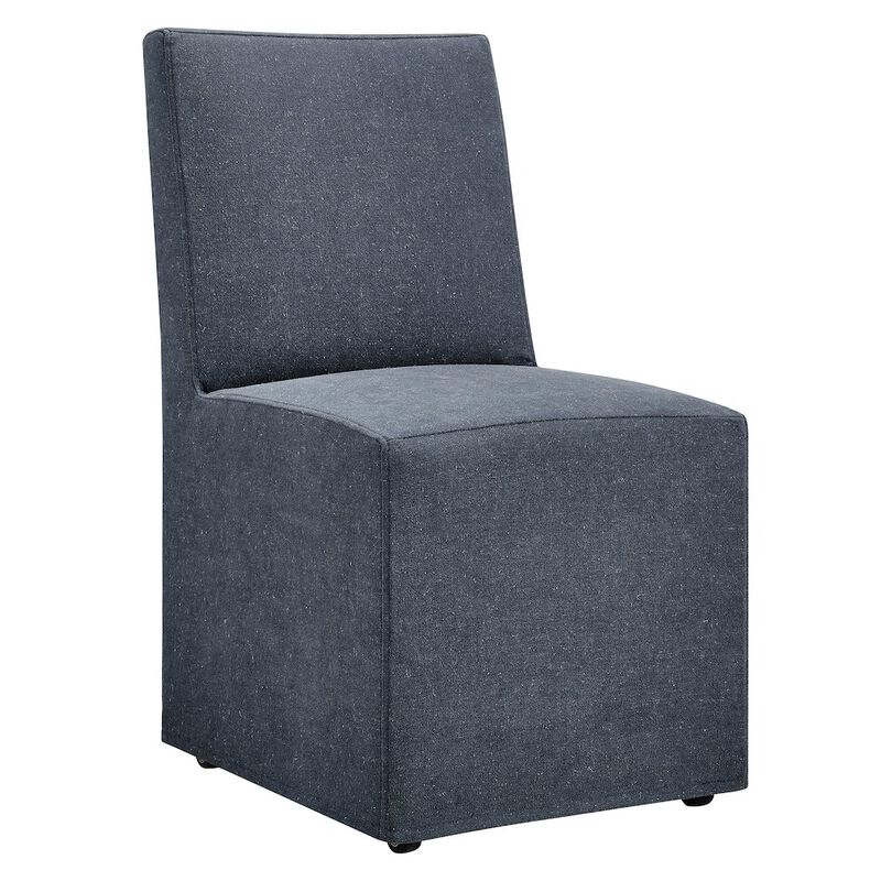 Tessera Upholstered Linen-Blend Slipcovered Dining Chair image number 0