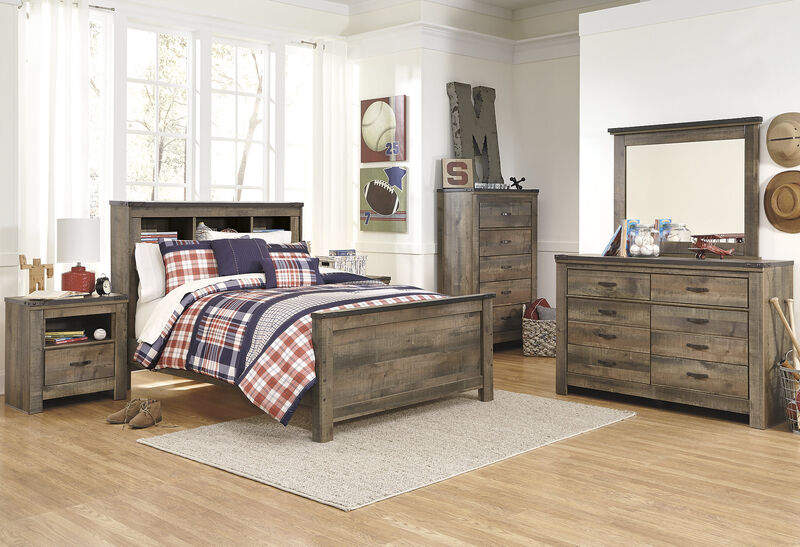 Trinell Full Bookcase Panel Bed image number 2