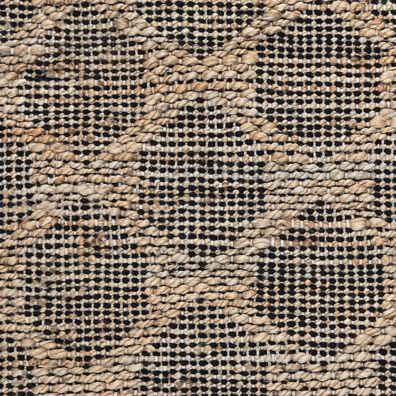 Ona 5 x 8 Handwoven Medium Area Rug, Black and Brown Diamond Lattice Design