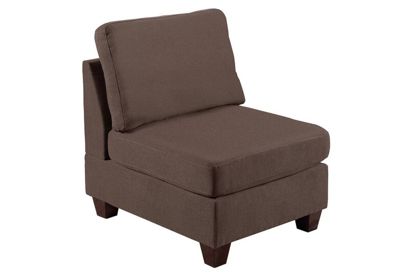 Streamdale Armless Linen-Like Coffee Chair