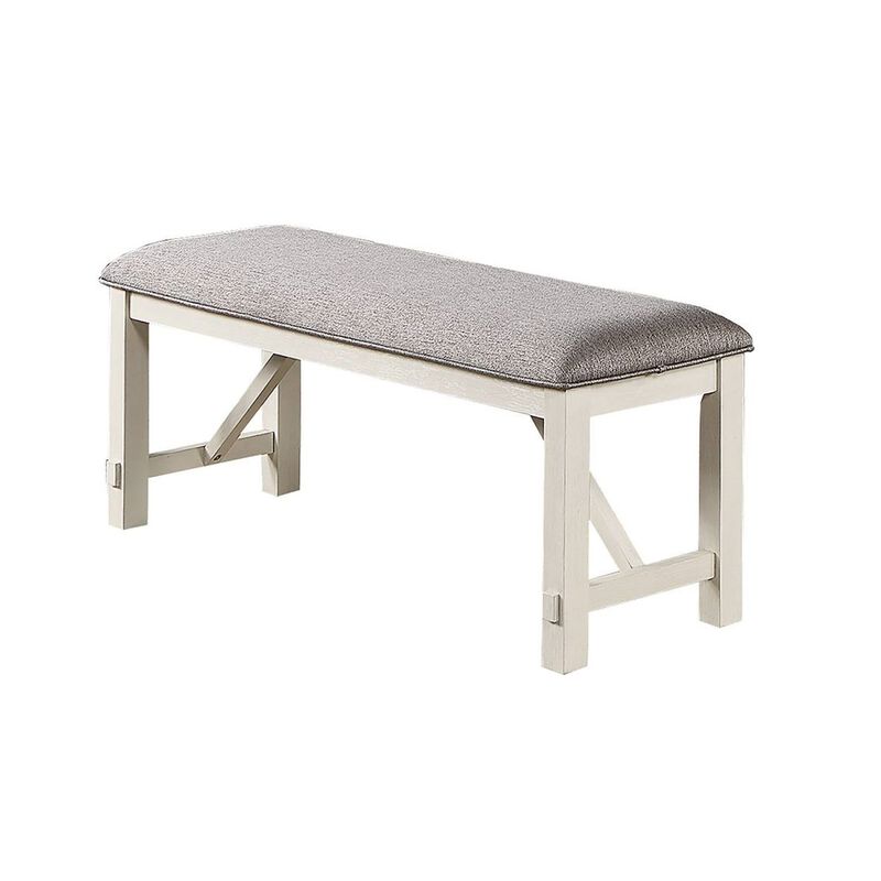 Streamdale Dining Room Furniture 1X Bench Fabric Cushion Seat Clean Lines image number 2