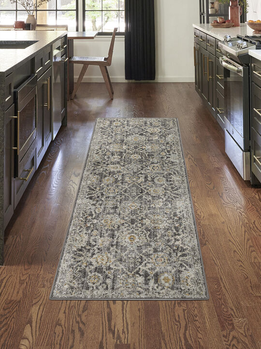 Oushak Home OUS01 Charcoal 2' x 6' Rug