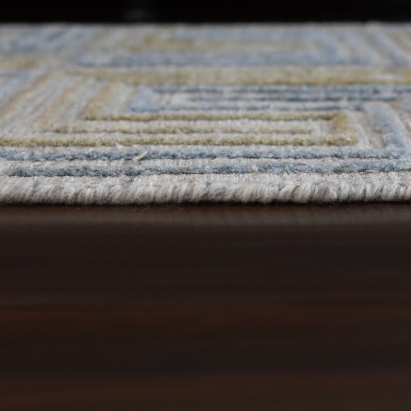 RUGSOTIC CARPETS HAND WOVEN FLAT WEAVE KILIM POLYESTER ECO-FRIENDLY AREA RUGS  - Runner Shape, Geometric Modern Design, Low Pile  Handmade Area Rugs (DP0005) image number 6