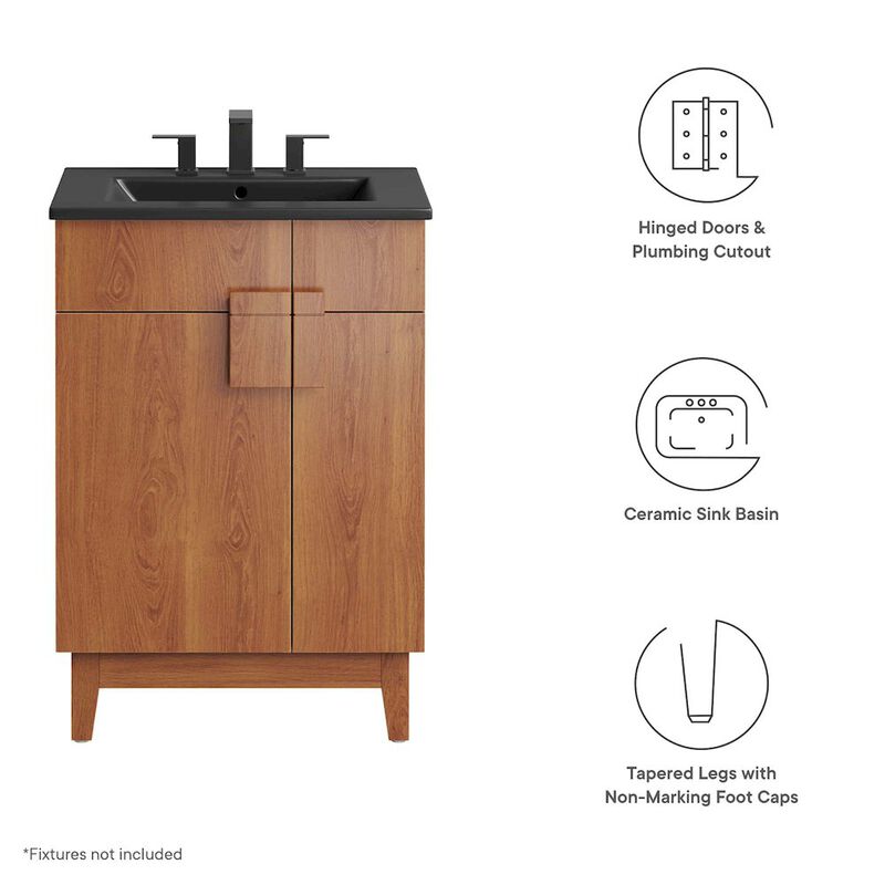 Modway Miles Vanity, Black Walnut image number 2
