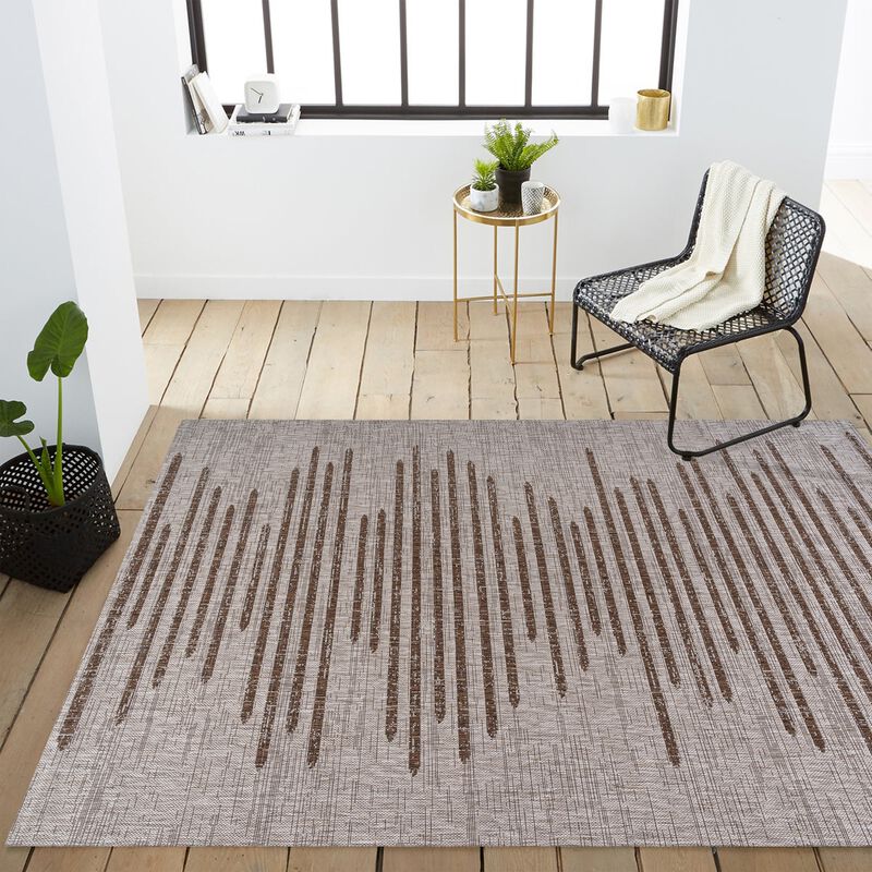 Zolak Berber Stripe Geometric Indoor/Outdoor Area Rug