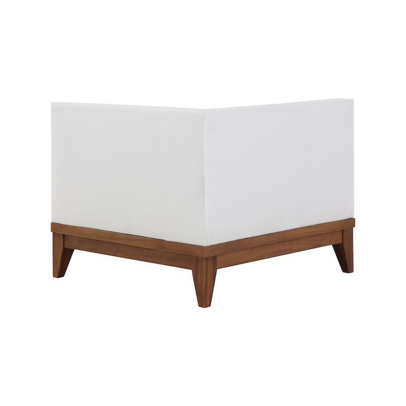 Meridian Furniture Rio Off White Water Resistant Fabric Outdoor Patio Modular Corner Chair