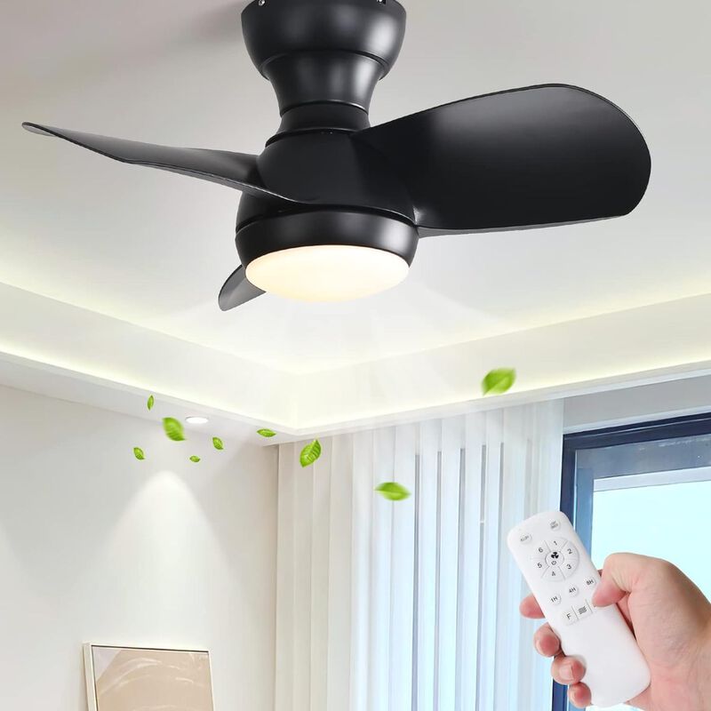 ELEMENT ACE 52 Inch Indoor Ceiling Fan With Dimmable LED Light 3 Solid Wood Blades Remote Control Reversible DC Motor image number 7