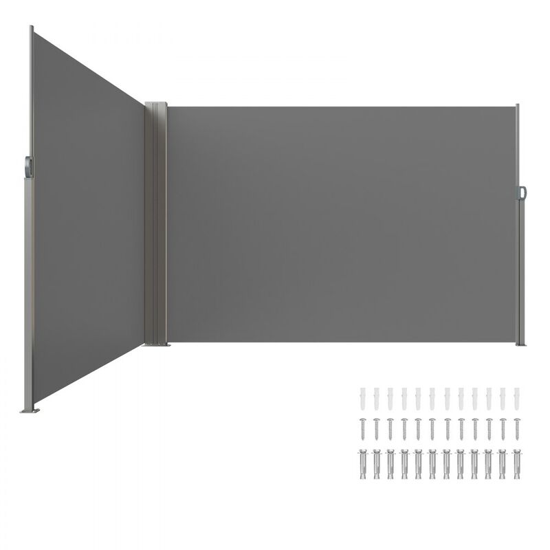 Retractable Patio Privacy Screen with UV Protection and 180g Waterproof Polyester