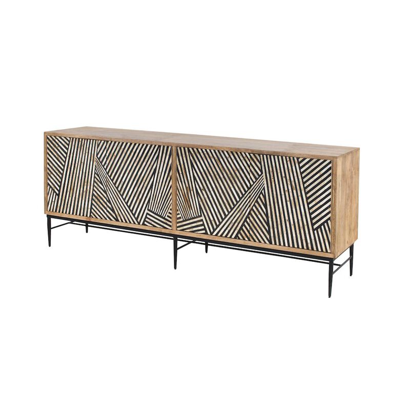 Fargo 80" Sideboard with Bone and Wood Inlay image number 1