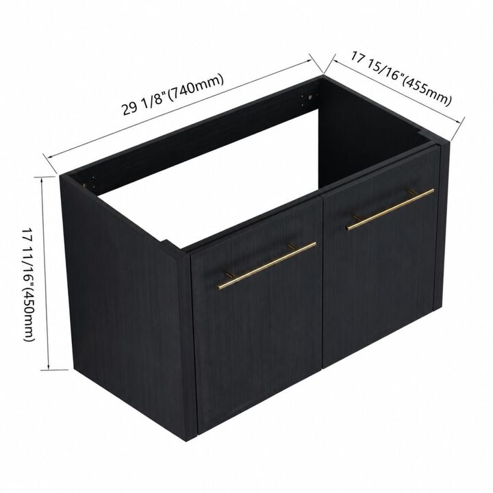ELEMENT ACE 36 Inch Freestanding Bathroom Vanity Cabinet with Soft-Close Doors, Adjustable Interior Shelf, Scratch & Water Resistant Build for Bathroom Storage Organization