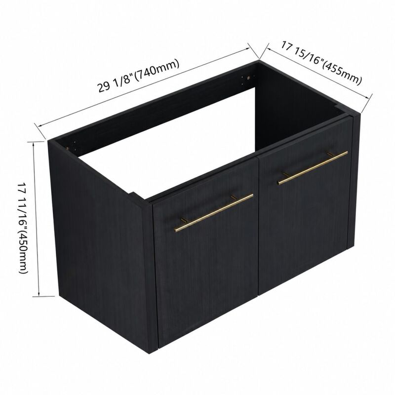 ELEMENT ACE 36 Inch Freestanding Bathroom Vanity Cabinet with Soft-Close Doors, Adjustable Interior Shelf, Scratch & Water Resistant Build for Bathroom Storage Organization image number 1