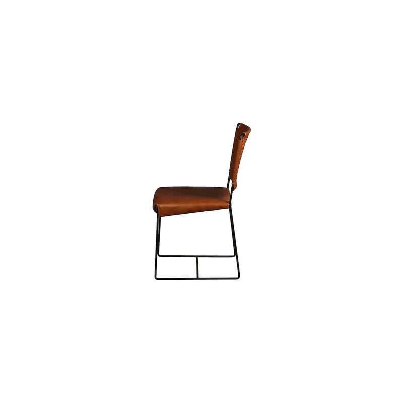 Porter Designs Toluca Leather Dining Chair, Brown (Set of 2) image number 2