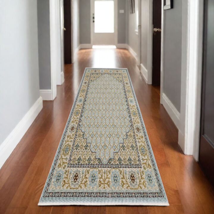 HomeRoots Oriental Area Rug With Fringe