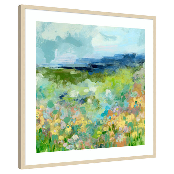 Charmed Meadow II by June Erica Vess Wood Framed Wall Art Print