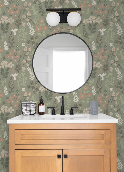 Karina Green Meadow Wallpaper (Set of 2)