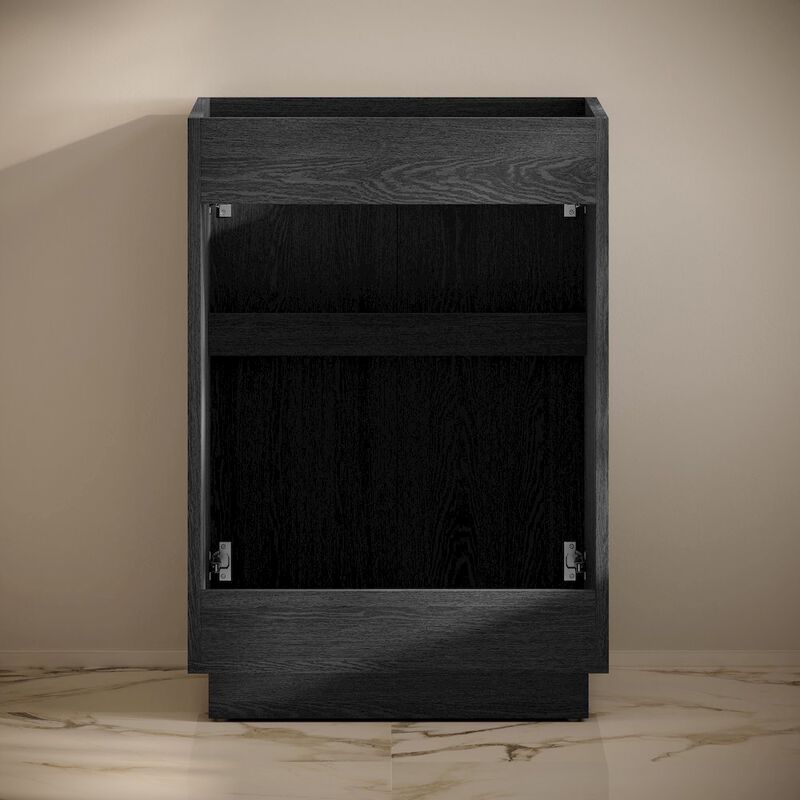 St. Tropez 24" Freestanding Bathroom Vanity Cabinet without Top in Black Oak image number 4