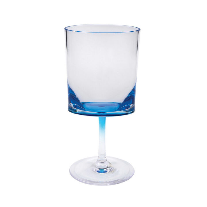 HomeRoots Set of Four Acrylic Stemmed All Purpose Wine Glass