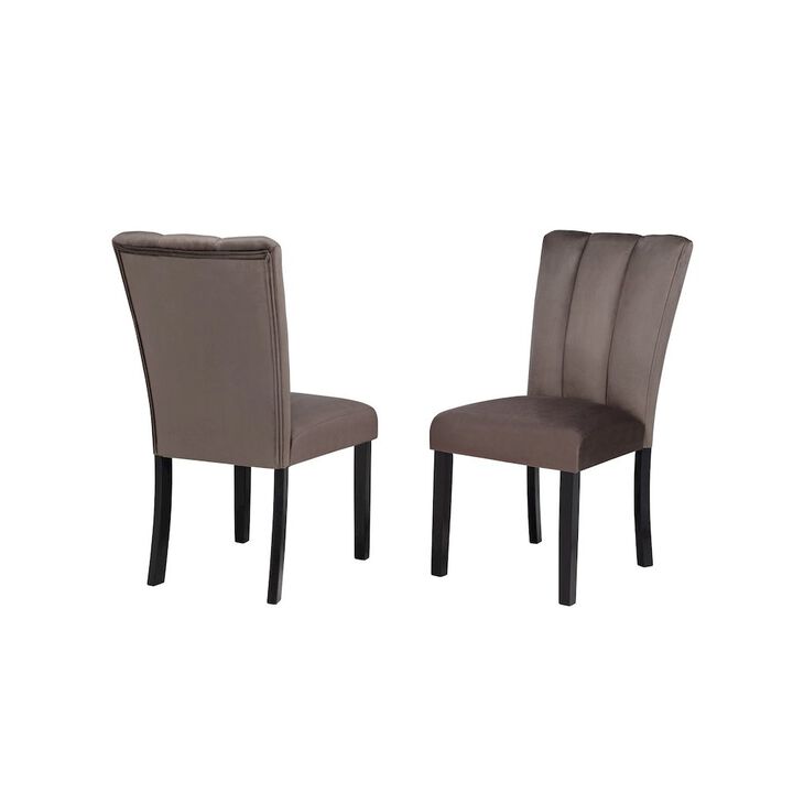 Sheridan Velvet Dining Chairs, Set of 2, Cedar Brown