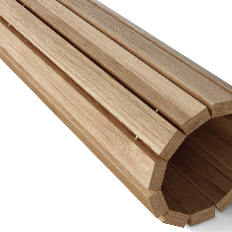 HomeRoots Natural Teak 20" Square Shower Mat image number 5