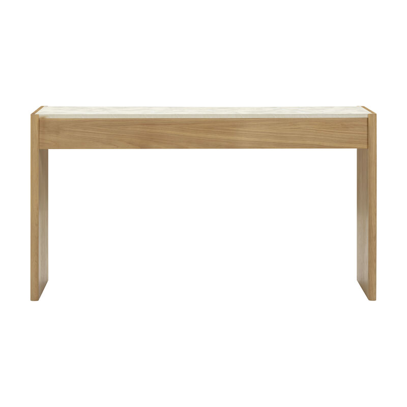 Paige Natural Oak Console/Desk image number 4