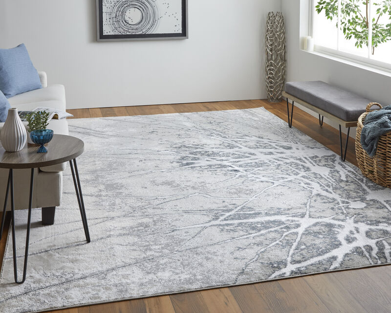 Astra 39L5F Gray/Silver/Ivory 1'8" x 2'10" Rug