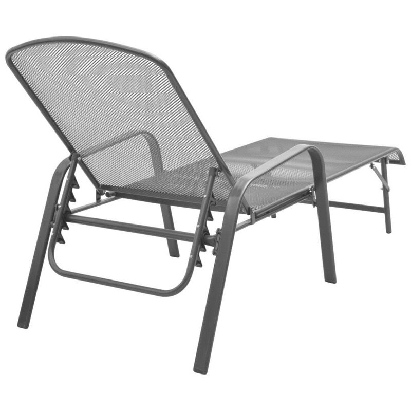 vidaXL Sun Lounger Steel Anthracite
