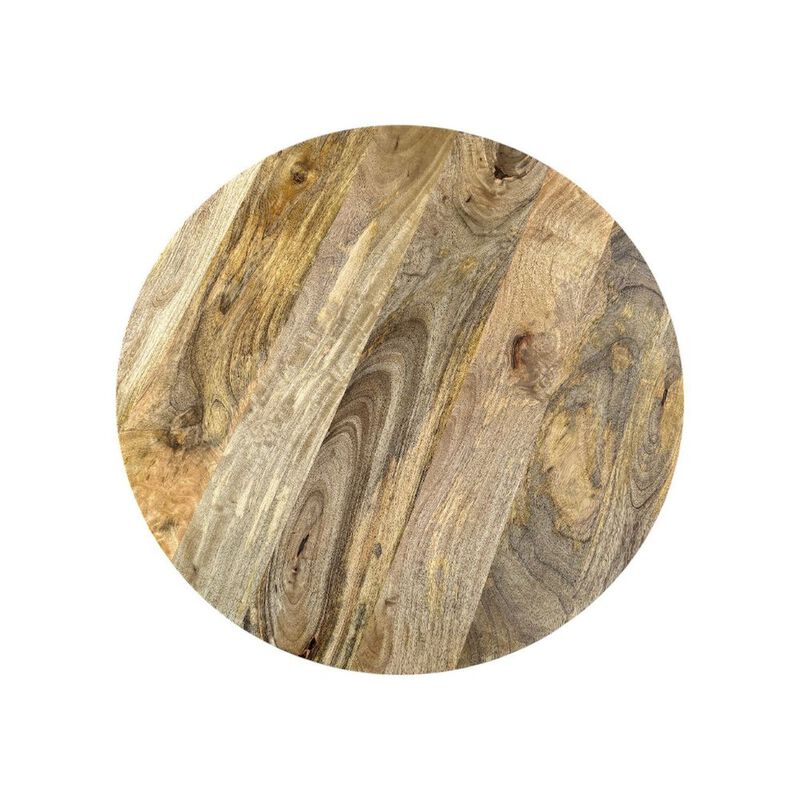 Carolina Chair & Table Harmony 30 Brass Groove Wood Top Coffee Table - Black Honed