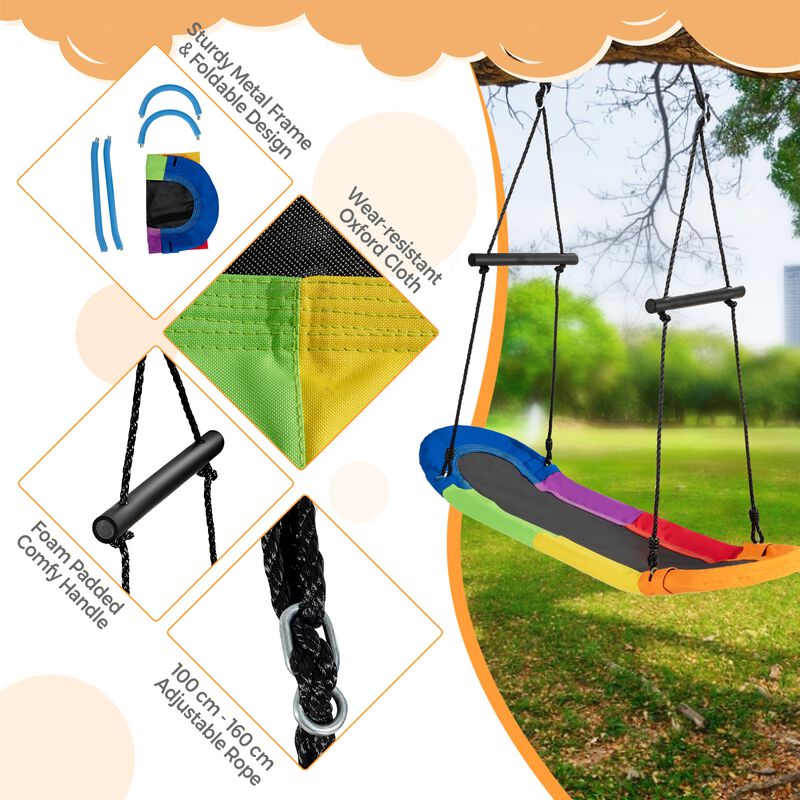Saucer Tree Swing Surf Kids Outdoor Adjustable Swing Set