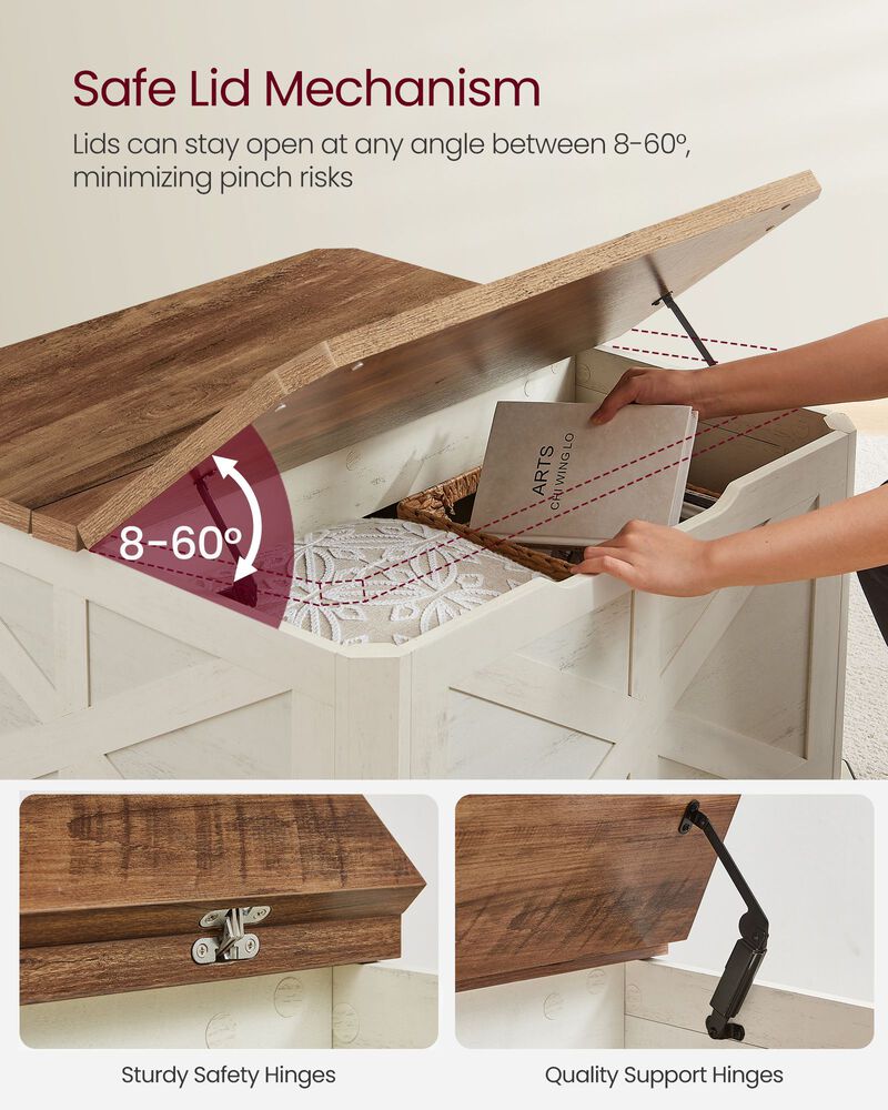 Farmhouse Coffee Table with Storage