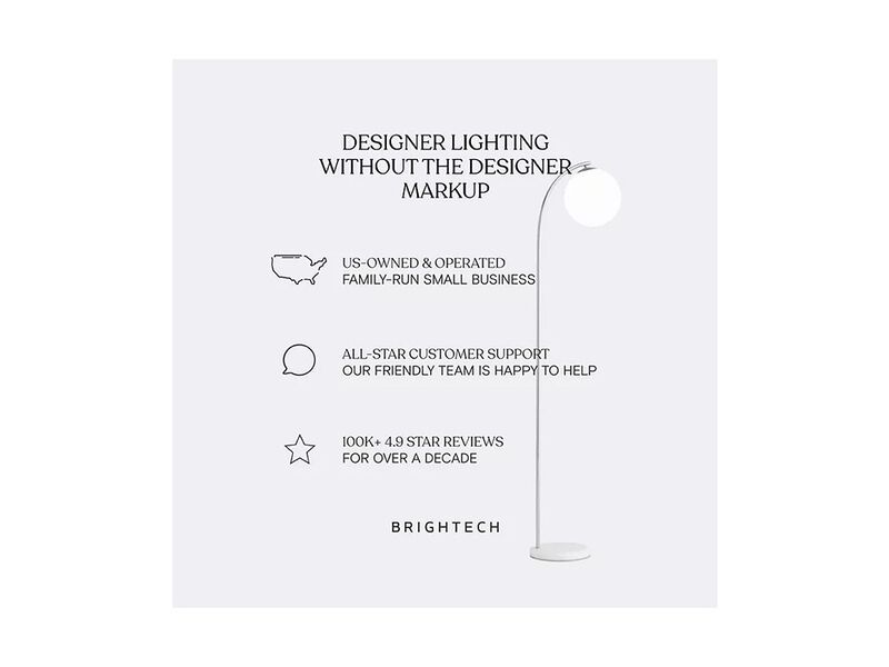 Caden LED Modern Floor Lamp with Swing Arm & Drum Shade image number 7