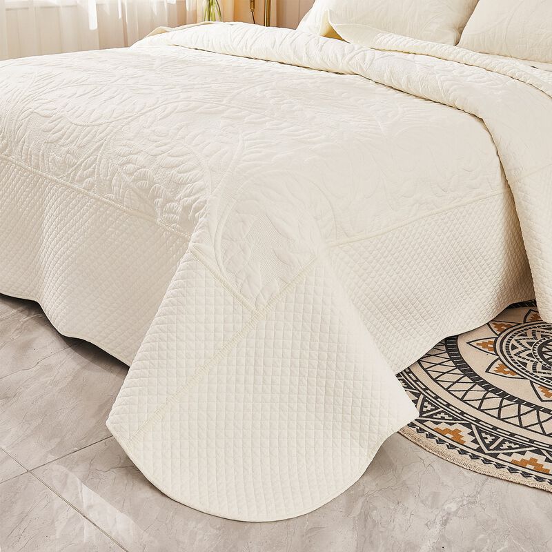 MarCielo 100% Cotton Oversized Bedspread Quilt Set T