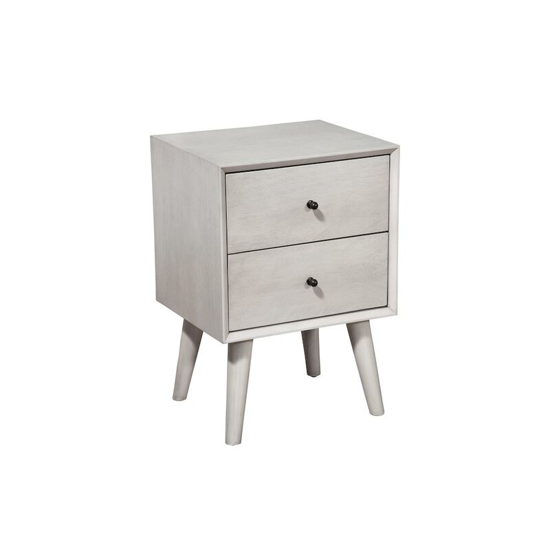 Alpine Furniture Flynn Mid Century Modern 2 Drawer Nightstand image number 2