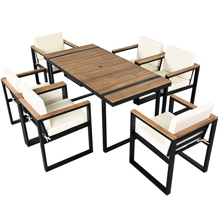 Guppem 7 Pieces Outdoor Dining Set
