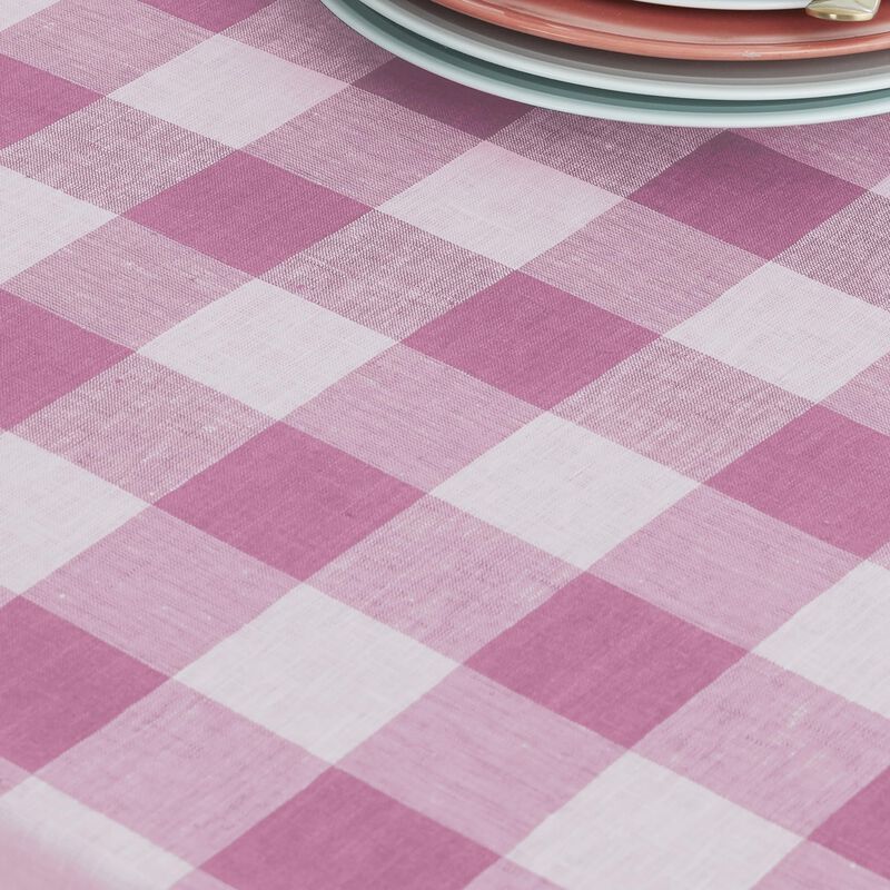Solino Home 100% Pure Linen Tablecloth - Buffalo Check
