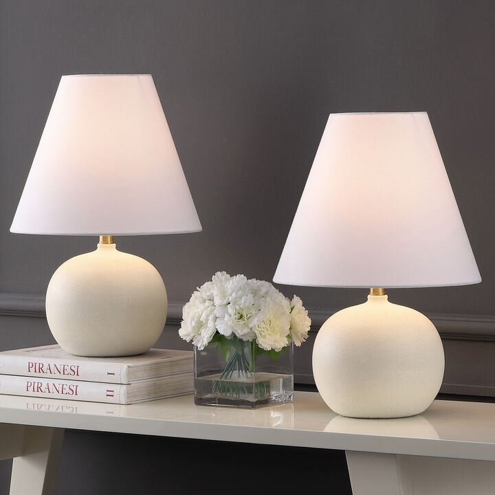 Asher 18.25" Minimalist Scandinavian Resin/Iron Gourd LED Table Lamp