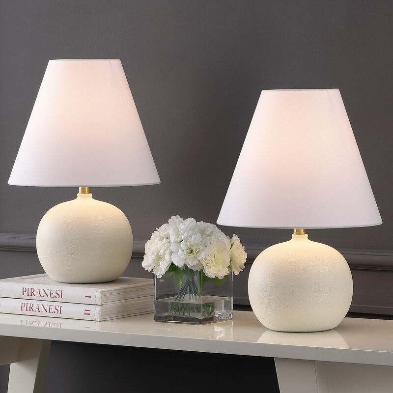 Asher 18.25" Minimalist Scandinavian Resin/Iron Gourd LED Table Lamp