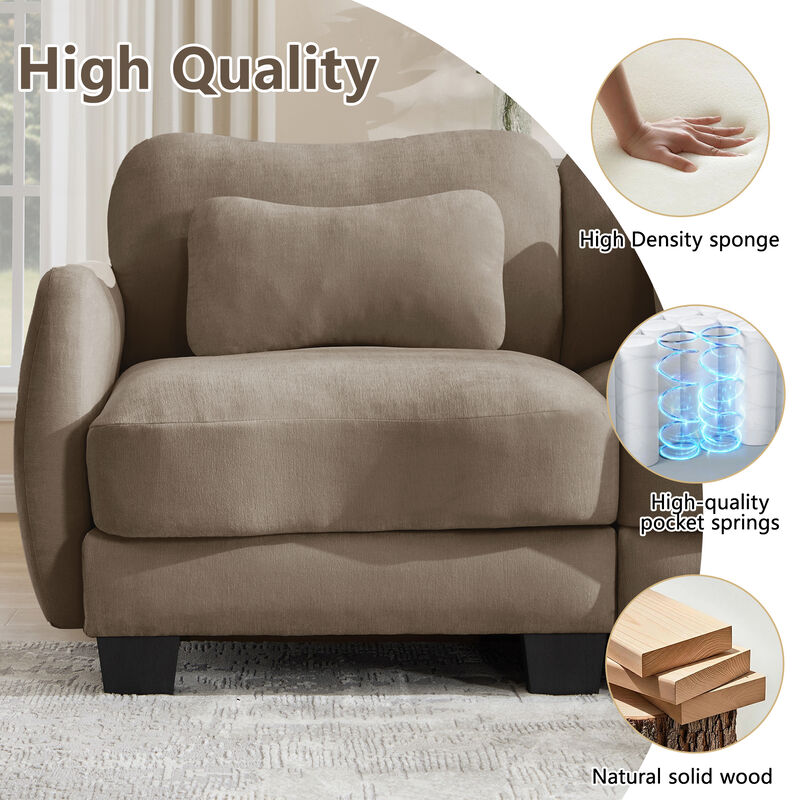 Camtun Curved Design U-Shaped Sectional Sofa image number 4