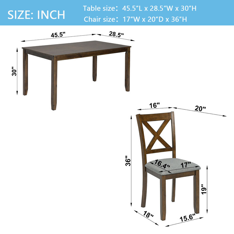 Riflil 5‑Piece Farmhouse Dining Set image number 9