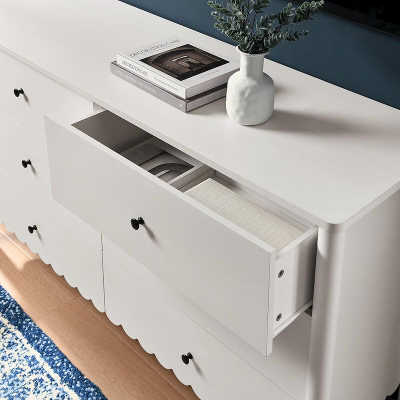 Emmeline Scalloped 6-Drawer Dresser image number 9