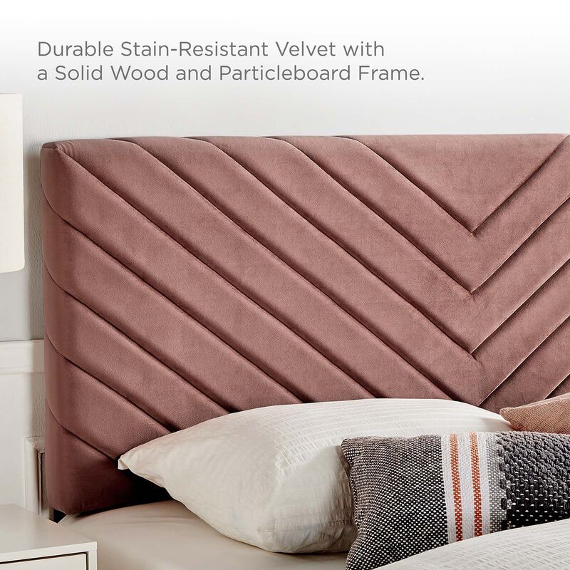 Modway - Alyson Angular Channel Tufted Performance Velvet Full / Queen Headboard image number 9