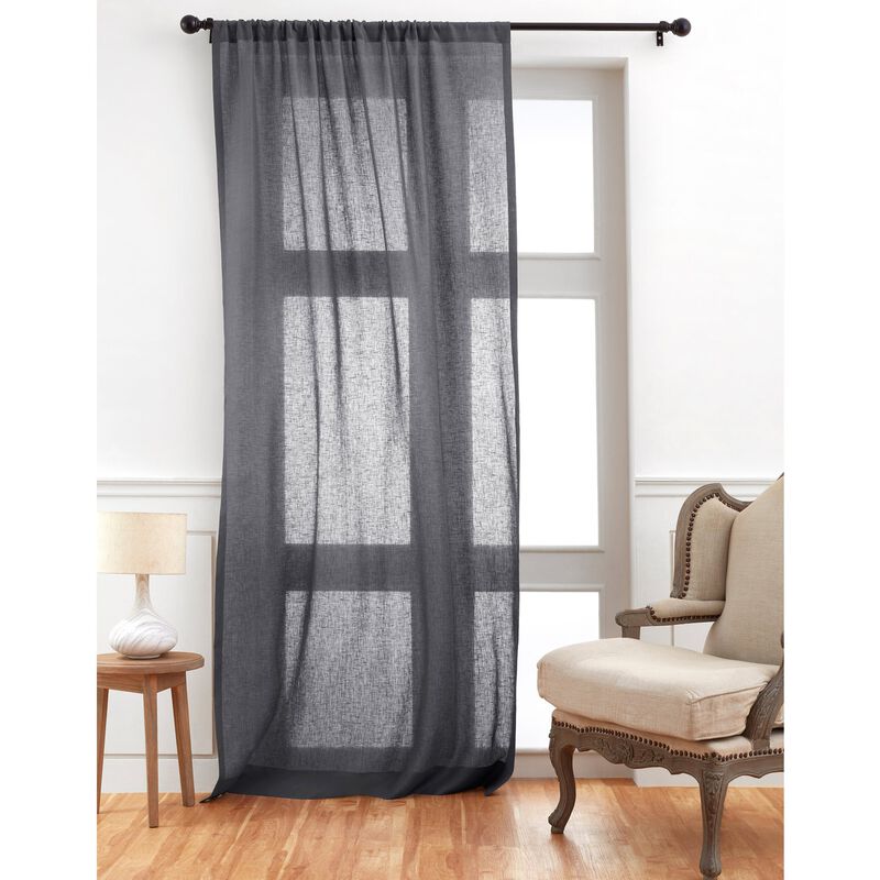 Solino Home 100% Pure Linen Curtain - Sheer Curtain