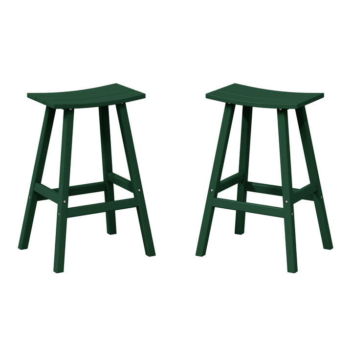 WestinTrends 2 piece set of 29" height Outdoor / Patio Saddle bar stools