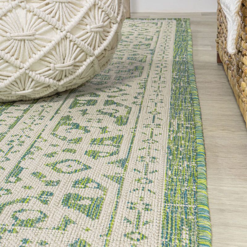 Sinjuri Medallion Textured Weave Area Rug