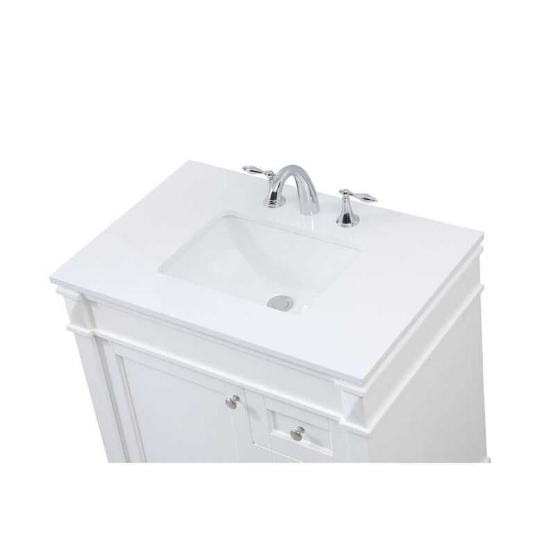 Elegant Kitchen and Bath 32 inch Single bathroom vanity in white