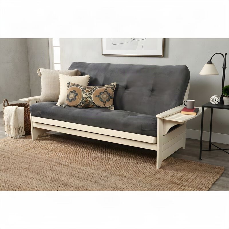 Phoenix Frame-Antique White Finish-Suede Gray Mattress image number 4