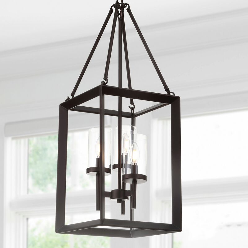 Anna 12" 3-light Metal/Glass LED Pendant, Oil Rubbed Bronze image number 4