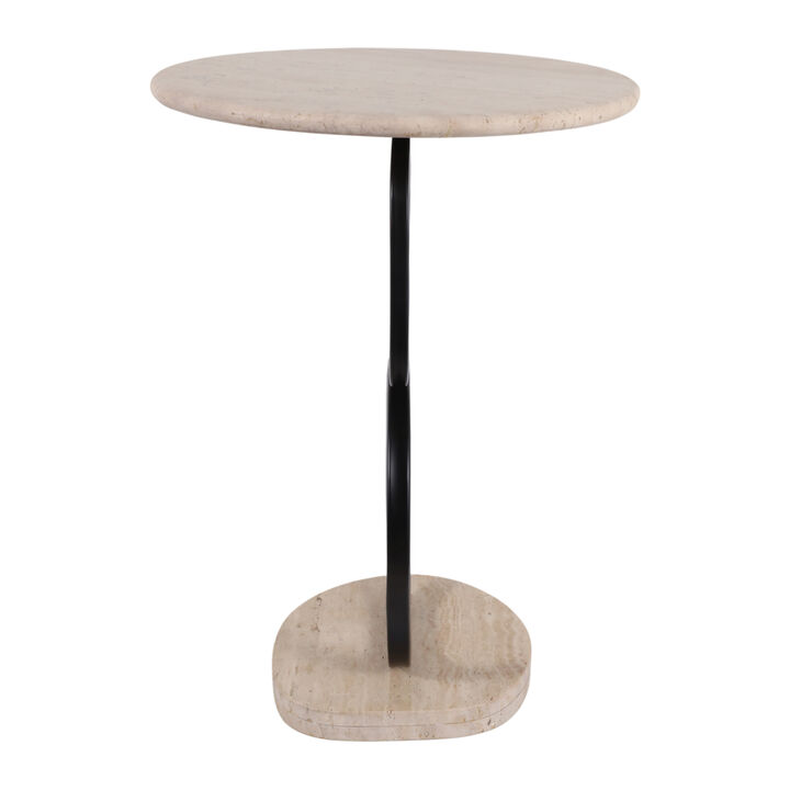 Open Base Travertine Table