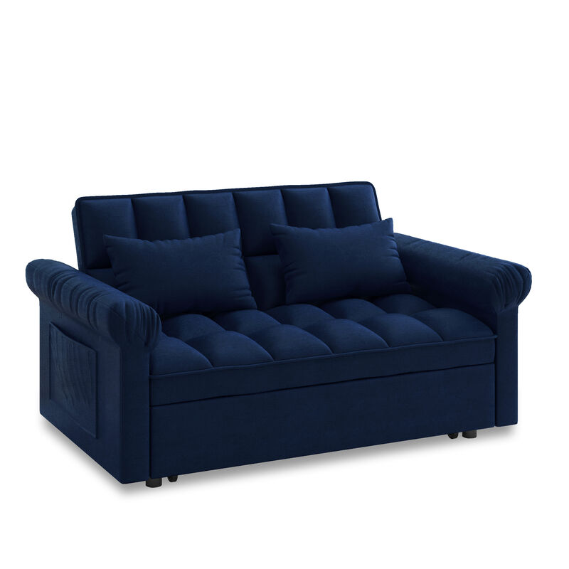 TATEUS Quick Convert Loveseat Sofa Bed with Pull-out Bed - Adjustable Comfort for Guests