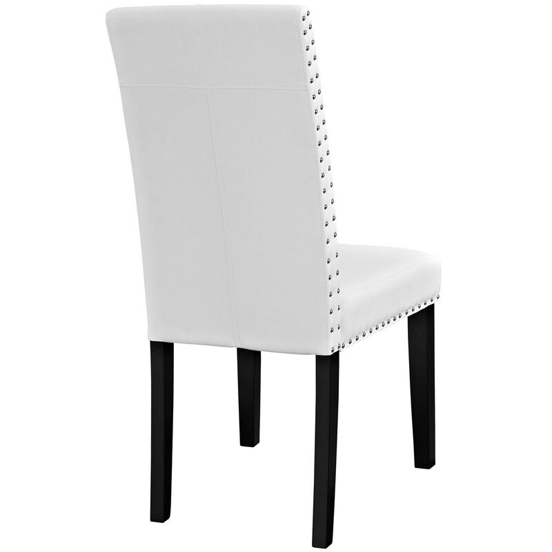 Parcel Dining Vinyl Side Chair-Benzara image number 2
